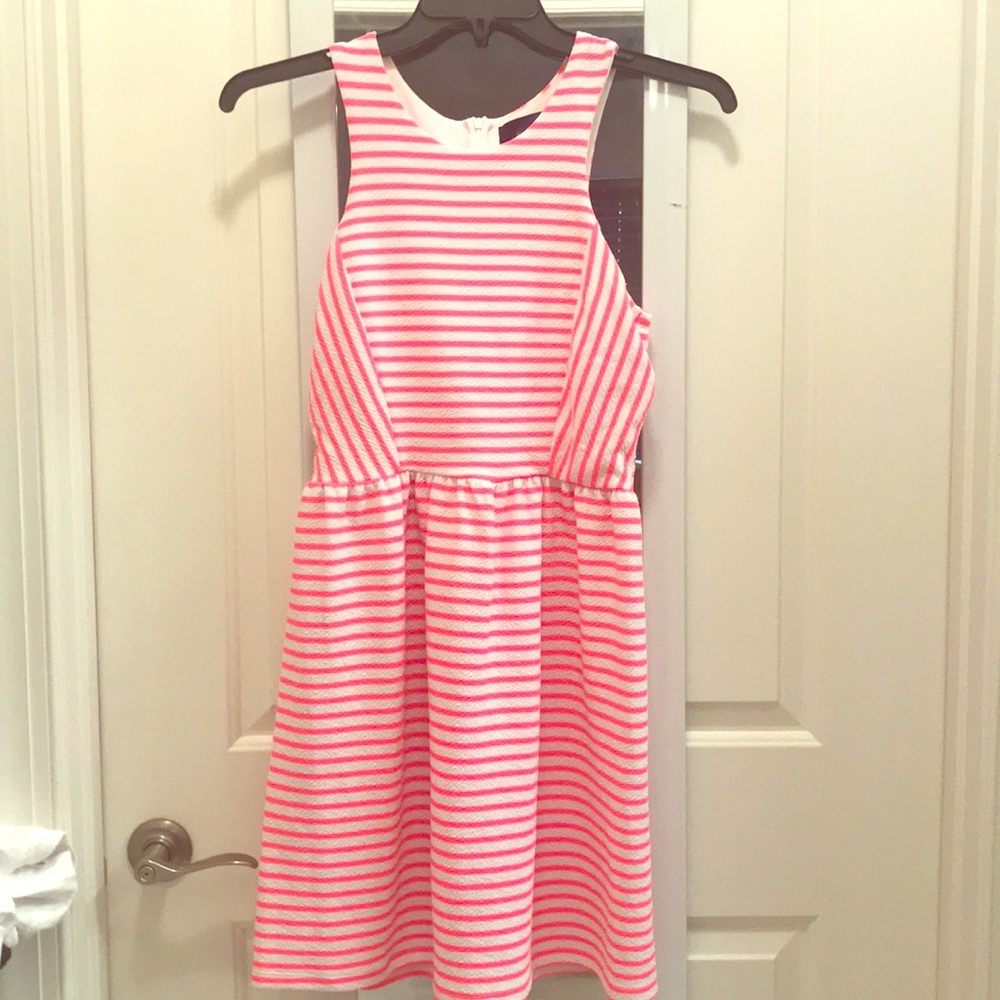 Francesca’s boutique pink and white striped dress
